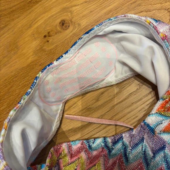 Missoni One Piece Swimsuit in Multicolour Chevron Lamé 38 - Picture 9 of 12